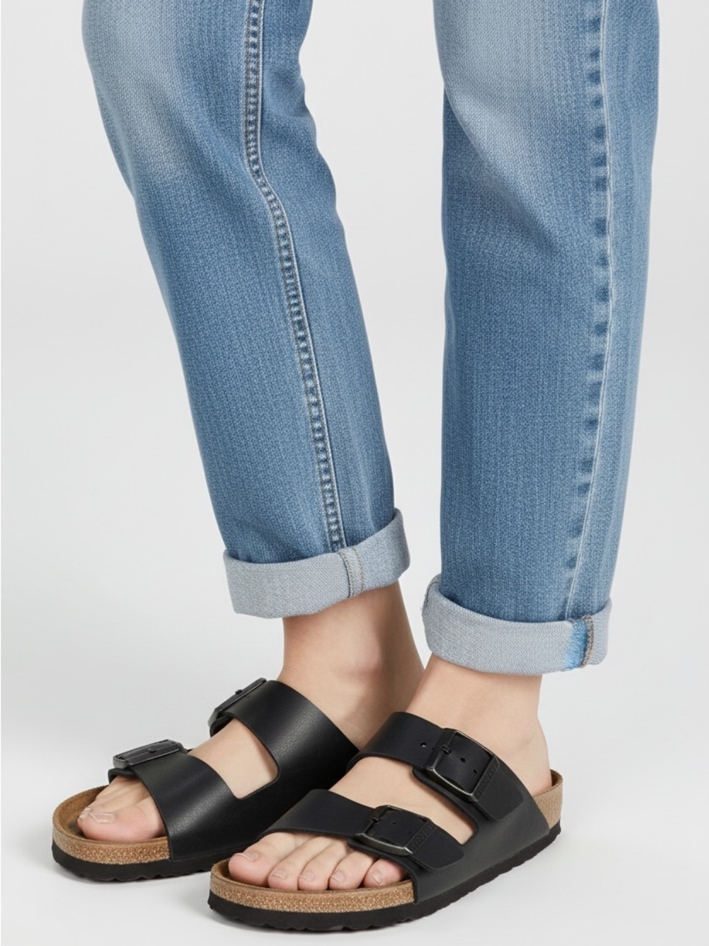 Birkenstock Arizona Black Leather Sandals 38